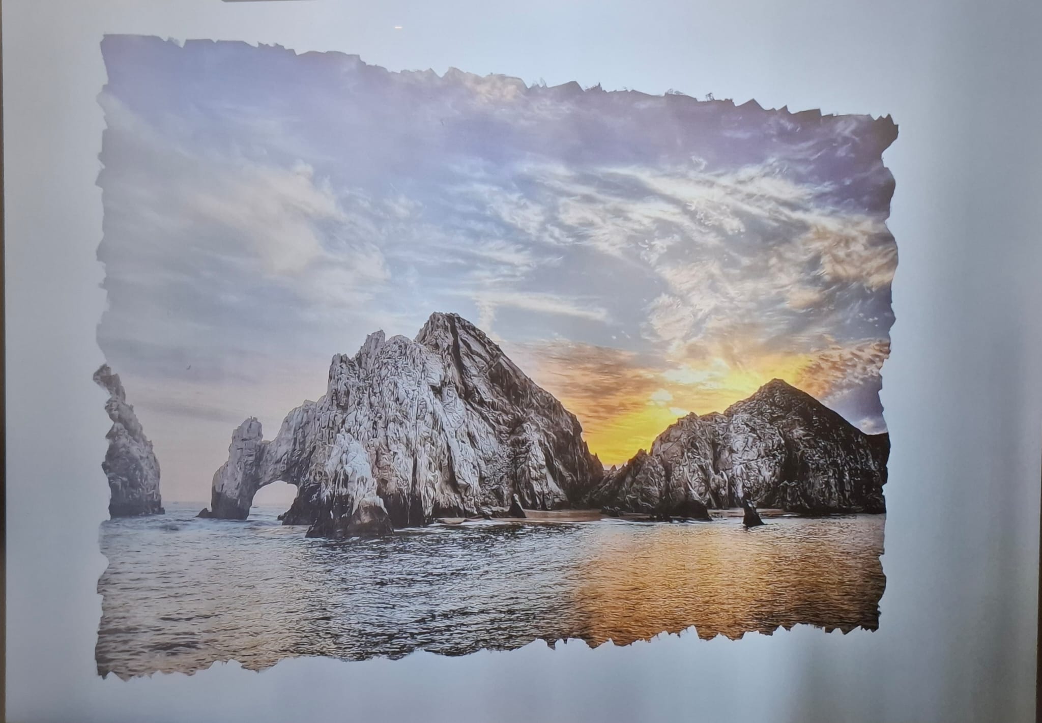 Druk ścienny - krajobraz nadmorski z formacjami skalnymi